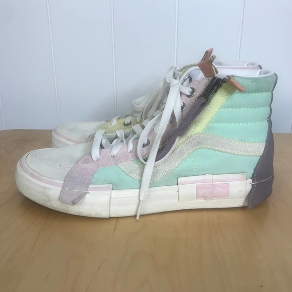 Vans Sk8-Hi Reissue CAP Pastel Multi-Color Block Shoes Unisex Side Zip‎ - Picture 3 of 9